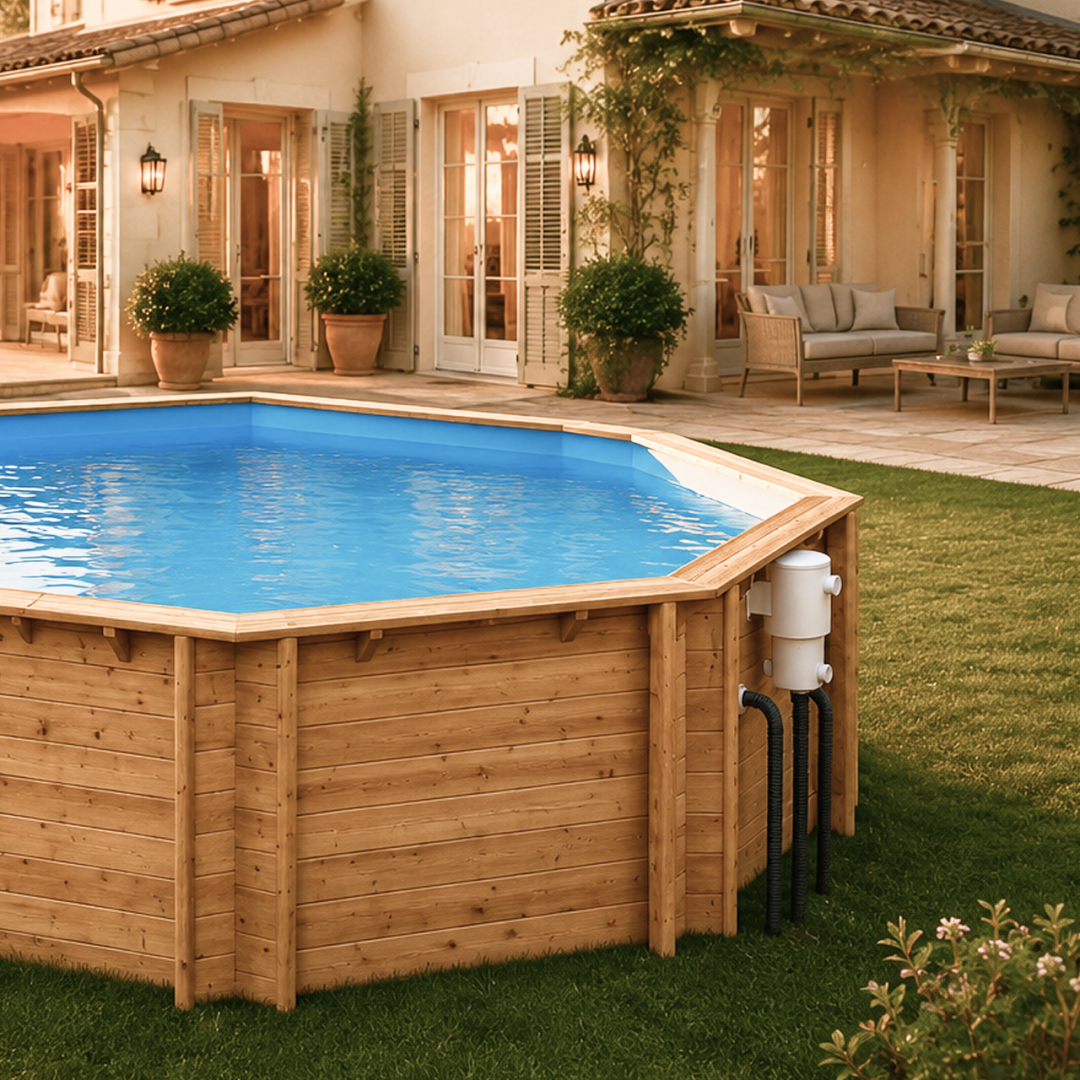 27112205 Tropic 505 wooden pool, pine, DB, Ht:120 Бассейн плавательный с деревянной отделкой бортов
